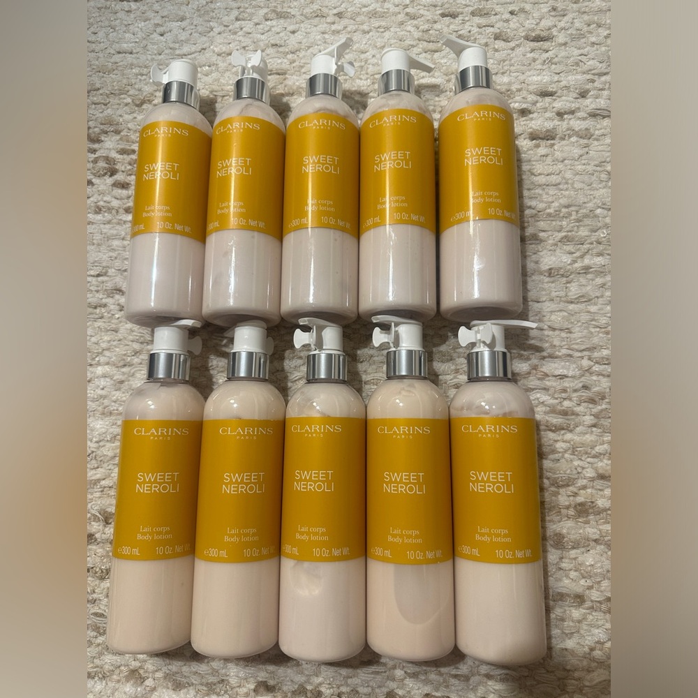 Lot of 10 Clarins Sweet Neroli Body Lotion, 300ml/each